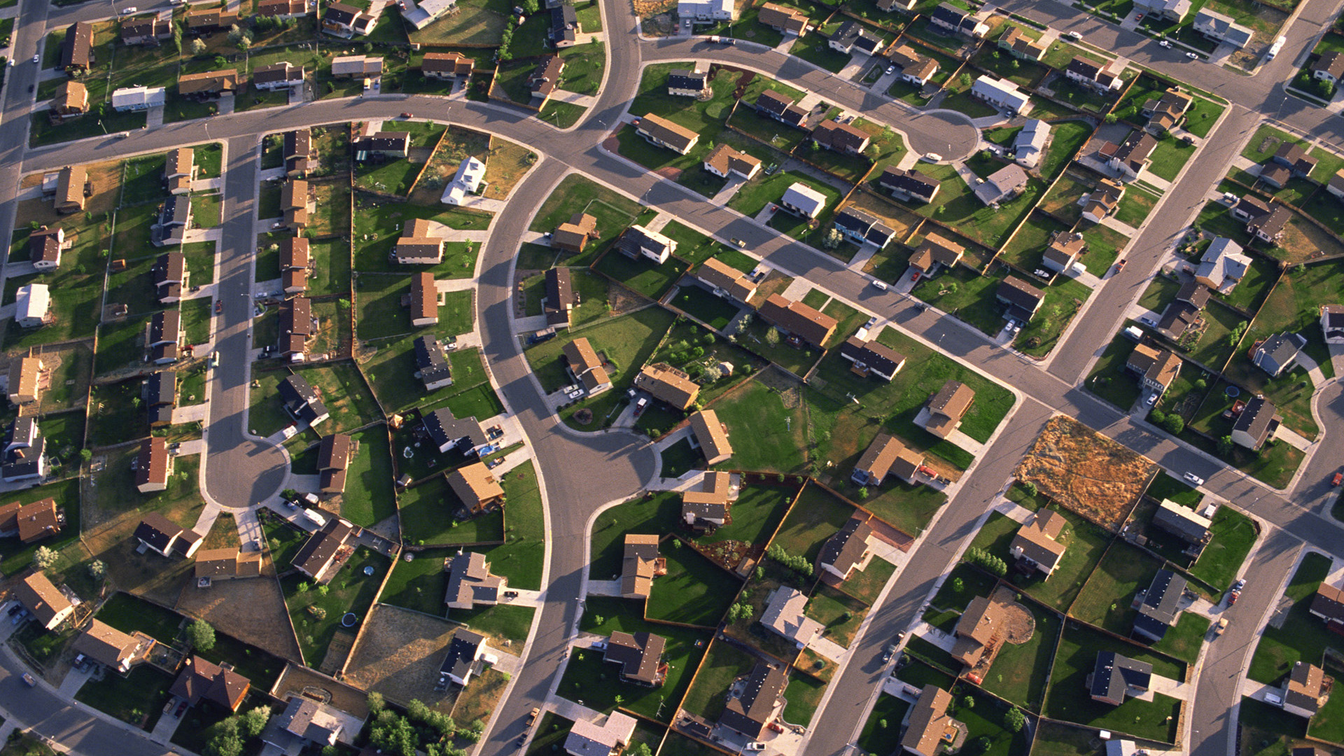 Aerial image of Billings housing development, key image