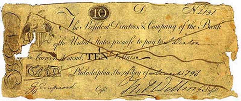 First Bank Note, $10