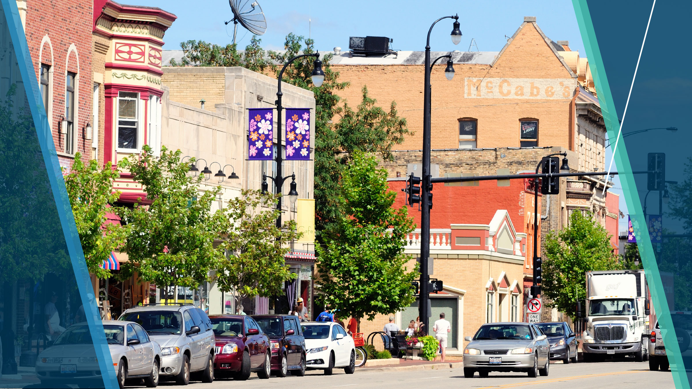 Main drag of a small town