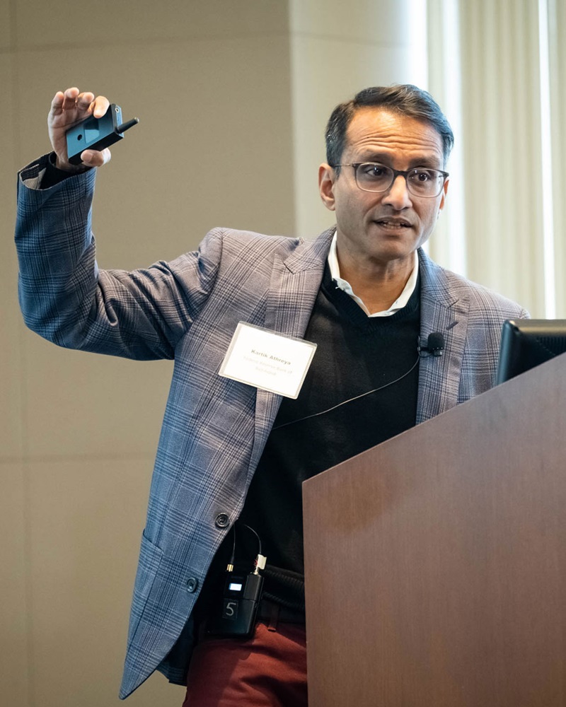 Conference speaker presenting