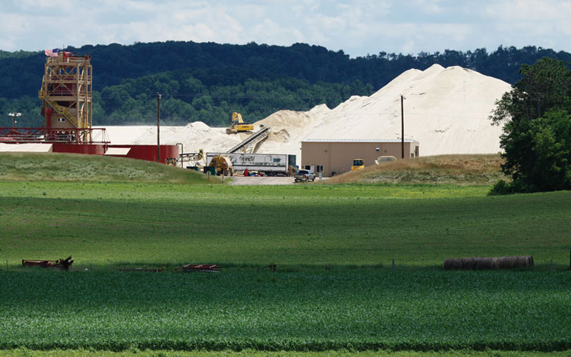Superior Silica Sands mine and washing plant near New Auburn, Wis.