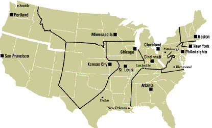 Map of early Fed district proposal